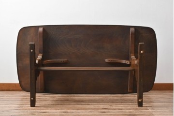 イギリスヴィンテージ　ERCOL(アーコール)　クラシカルな雰囲気漂うダイニングテーブル(4人掛け、6人掛け、食卓、ヴィンテージ)(R-063223)