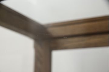 和製アンティーク　4枚引き戸が特徴的な脚付きガラスケース(ショーケース、飾り棚、陳列棚、店舗什器)(R-063235)