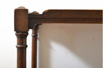 イギリスアンティーク　オーク材　クラシカルな佇まいが上品なキッチンワゴン(トロリー、キャスターワゴン)(R-063239)