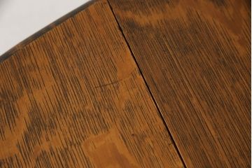 和製アンティーク　オーク材　ツイストレッグが特徴的なバタフライテーブル(エクステンションテーブル、オーバルテーブル、ダイニングテーブル、2人掛け、4人掛け)(R-063246)