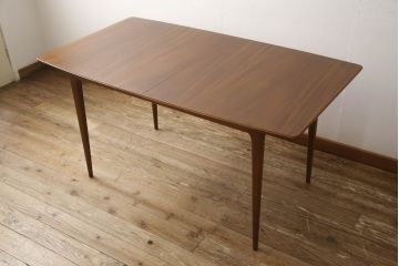 ビンテージ家具　A.H McINTOSH(マッキントッシュ)　チーク材　シンプルで洗練された佇まいのエクステンションテーブル(ダイニングテーブル、4人掛け、6人掛け、ヴィンテージ)(R-063248)