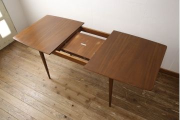 ビンテージ家具　A.H McINTOSH(マッキントッシュ)　チーク材　シンプルで洗練された佇まいのエクステンションテーブル(ダイニングテーブル、4人掛け、6人掛け、ヴィンテージ)(R-063248)