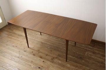 ビンテージ家具　A.H McINTOSH(マッキントッシュ)　チーク材　シンプルで洗練された佇まいのエクステンションテーブル(ダイニングテーブル、4人掛け、6人掛け、ヴィンテージ)(R-063248)