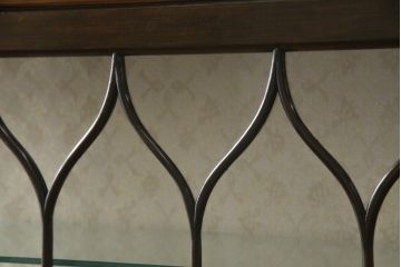 イギリスアンティーク　マホガニー材　クロウ&ボールの脚がクラシカルな雰囲気を高めるキャビネット(ショーケース、戸棚、収納棚、飾り棚、ガラスケース)(R-063249)