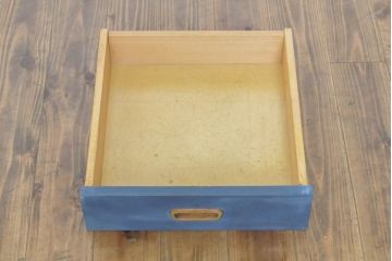 イギリスビンテージ　チーク材　お部屋のアクセントに!かわいらしい色づかいのテレフォンベンチ(サイドテーブル、コンソールテーブル、電話台、ヴィンテージ、引き出し、北欧風)(R-063260)