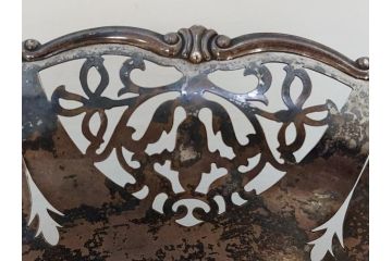 宮本商行　MIYAMOTO-SHOKO　純銀製　STERLINGSILVER　透飾貝脚　コンポート　540g　繊細な装飾がテーブルに華やぎをもたらす菓子器(皿)(R-063270)