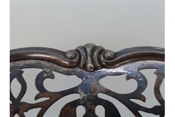 宮本商行　MIYAMOTO-SHOKO　純銀製　STERLINGSILVER　透飾貝脚　コンポート　540g　繊細な装飾がテーブルに華やぎをもたらす菓子器(皿)(R-063270)