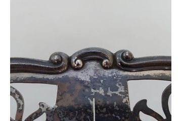 宮本商行　MIYAMOTO-SHOKO　純銀製　STERLINGSILVER　透飾貝脚　コンポート　540g　繊細な装飾がテーブルに華やぎをもたらす菓子器(皿)(R-063270)