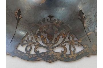 宮本商行　MIYAMOTO-SHOKO　純銀製　STERLINGSILVER　透飾貝脚　コンポート　540g　繊細な装飾がテーブルに華やぎをもたらす菓子器(皿)(R-063270)