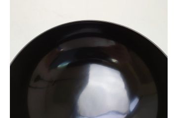 松竹梅文　蒔絵　木製　吸物椀5客セット(共箱付き、和食器、漆器、黒漆、お椀)(R-063273)