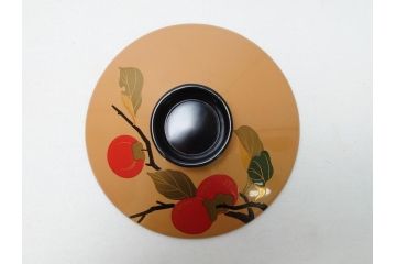 大正〜昭和初期　柿蒔絵　宮内庁御用達　平安堂　山田漆器店　輪島塗　白塗　吸物椀10客セット(共箱付き、和食器)(R-063276)