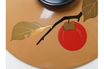 大正〜昭和初期　柿蒔絵　宮内庁御用達　平安堂　山田漆器店　輪島塗　白塗　吸物椀10客セット(共箱付き、和食器)(R-063276)