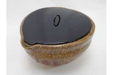 伊賀焼　谷本光生　水指(共箱付き、茶道具、和食器、水差、水器、片口)(R-063284)