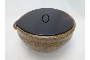 伊賀焼　谷本光生　水指(共箱付き、茶道具、和食器、水差、水器、片口)(R-063284)