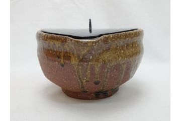 伊賀焼　谷本光生　水指(共箱付き、茶道具、和食器、水差、水器、片口)(R-063284)