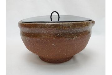 伊賀焼　谷本光生　水指(共箱付き、茶道具、和食器、水差、水器、片口)(R-063284)