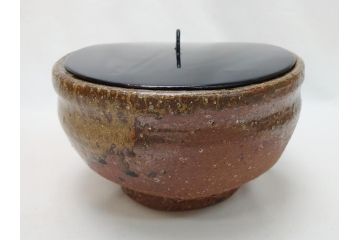伊賀焼　谷本光生　水指(共箱付き、茶道具、和食器、水差、水器、片口)(R-063284)