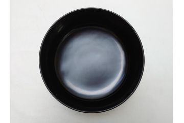 蒔絵師　吉田華正(利昭)　唐松　蒔絵　ロクロ目　盛筋　喰篭(食籠、食篭、共箱付き、菓子器、漆器)(R-063285)