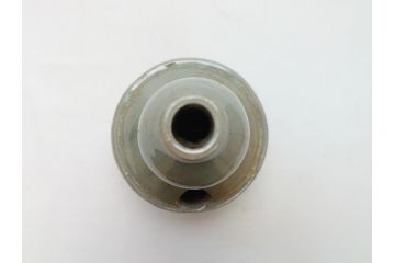 時代物　高麗青磁　一味違ったディスプレイが叶う花瓶(共箱付き、中国、李朝、花器、花生、陶磁器)(R-063286)