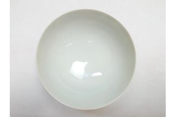 江戸期　古伊万里　染付　色絵　渦福　3.5寸　約10.7cm　フタ付き茶碗5客セット(和食器、三寸五分)(R-063287)