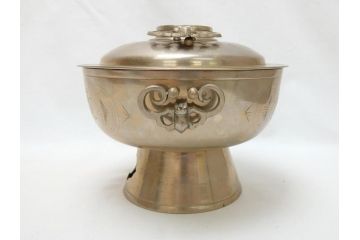 明治期　朝鮮　神仙炉(シンソルロ)　宮廷料理器(火鍋、蝙蝠、共箱付き)(R-063289)
