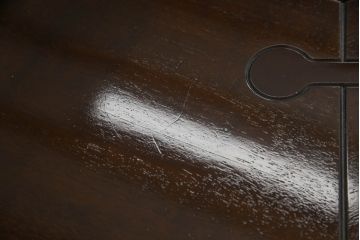 激レア品!　中古　美品　星野民芸(星野民藝)　桜材　個性的なデザインが存在感を放つ八角炉(ダイニングテーブル、囲炉裏)(R-063291)