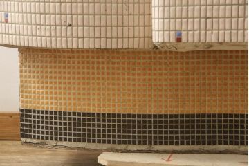 和製アンティーク　激レア!　レトロなタイルベースのタバコ屋ガラスケース(ショーケース、陳列棚、煙草、たばこ)(R-063296)