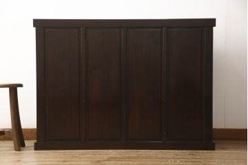 中古　美品　最高級　府中家具　松尾博昭 作　栗材　和の趣あふれる佇まいが魅力的な水屋箪笥サイドボード(食器棚、戸棚、収納棚、キャビネット)(R-063300)