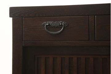 中古　美品　最高級　府中家具　松尾博昭 作　栗材　和の趣あふれる佇まいが魅力的な水屋箪笥サイドボード(食器棚、戸棚、収納棚、キャビネット)(R-063301)