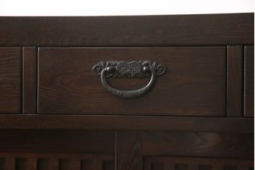 中古　美品　最高級　府中家具　松尾博昭 作　栗材　和の趣あふれる佇まいが魅力的な水屋箪笥サイドボード(食器棚、戸棚、収納棚、キャビネット)(R-063301)