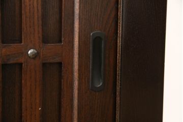 中古　美品　最高級　府中家具　松尾博昭 作　栗材　和の趣あふれる佇まいが魅力的な水屋箪笥サイドボード(食器棚、戸棚、収納棚、キャビネット)(R-063301)