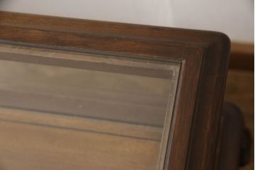 中古　イタリア高級家具　OAK社　繊細な手彫り彫刻が魅力のショーケース(ガラスケース、飾り棚、陳列棚、キャビネット、店舗什器)(定価約70万円)(R-063304)