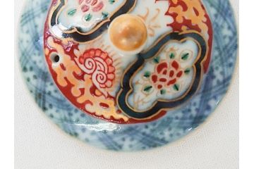 古伊万里　染付　色絵　金彩　急須(茶道具、煎茶器)(R-063312)