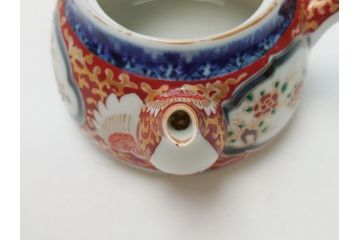 古伊万里　染付　色絵　金彩　急須(茶道具、煎茶器)(R-063312)