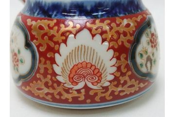 古伊万里　染付　色絵　金彩　急須(茶道具、煎茶器)(R-063312)