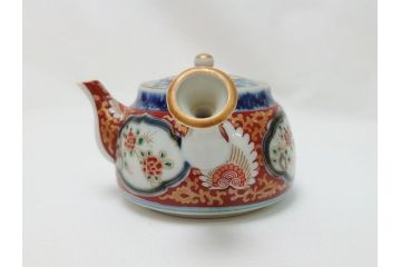 古伊万里　染付　色絵　金彩　急須(茶道具、煎茶器)(R-063312)