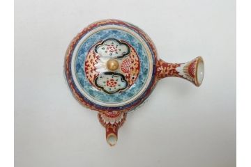 古伊万里　染付　色絵　金彩　急須(茶道具、煎茶器)(R-063312)