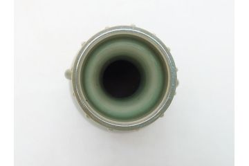 江戸〜明治　三田焼　青磁　双耳　高さ30.5cm　花瓶(花器、花入、壺、壷)(R-063314)