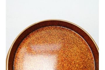 高盛蒔絵　船橋蒔絵　迎舟　山崎博　内梨子地　洗練された意匠が目を惹く香合(共箱付き、漆器、香道具、茶道具、小物入れ)(R-063319)
