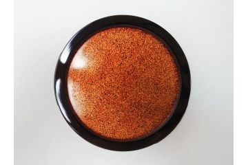 高盛蒔絵　船橋蒔絵　迎舟　山崎博　内梨子地　洗練された意匠が目を惹く香合(共箱付き、漆器、香道具、茶道具、小物入れ)(R-063319)