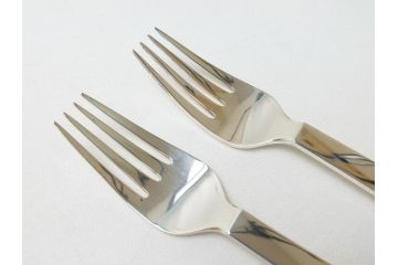 DENMARK(デンマーク)　GEORG　JENSEN(ジョージ・ジェンセン)　スターリングシルバー925　銀製　フォーク&ナイフ各4本(8本セット、食器、カトラリー)(R-063320)