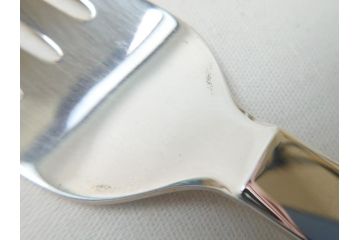 DENMARK(デンマーク)　GEORG　JENSEN(ジョージ・ジェンセン)　スターリングシルバー925　銀製　フォーク&ナイフ各4本(8本セット、食器、カトラリー)(R-063320)