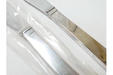 DENMARK(デンマーク)　GEORG　JENSEN(ジョージ・ジェンセン)　スターリングシルバー925　銀製　フォーク&ナイフ各4本(8本セット、食器、カトラリー)(R-063320)