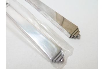 DENMARK(デンマーク)　GEORG　JENSEN(ジョージ・ジェンセン)　スターリングシルバー925　銀製　フォーク&ナイフ各4本(8本セット、食器、カトラリー)(R-063320)