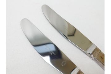 DENMARK(デンマーク)　GEORG　JENSEN(ジョージ・ジェンセン)　スターリングシルバー925　銀製　フォーク&ナイフ各4本(8本セット、食器、カトラリー)(R-063320)