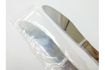 DENMARK(デンマーク)　GEORG　JENSEN(ジョージ・ジェンセン)　スターリングシルバー925　銀製　フォーク&ナイフ各4本(8本セット、食器、カトラリー)(R-063320)