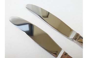 DENMARK(デンマーク)　GEORG　JENSEN(ジョージ・ジェンセン)　スターリングシルバー925　銀製　フォーク&ナイフ各4本(8本セット、食器、カトラリー)(R-063320)