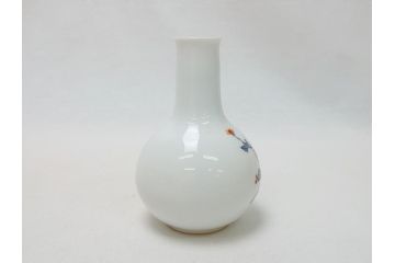 明治〜大正　時代物　角福　柿右衛門　酒器　染付　渦福　徳利2本・猪口10客(和食器、とっくり、おちょこ)(R-063322)