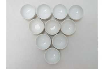 明治〜大正　時代物　角福　柿右衛門　酒器　染付　渦福　徳利2本・猪口10客(和食器、とっくり、おちょこ)(R-063322)