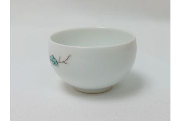 明治〜大正　時代物　角福　柿右衛門　酒器　染付　渦福　徳利2本・猪口10客(和食器、とっくり、おちょこ)(R-063322)